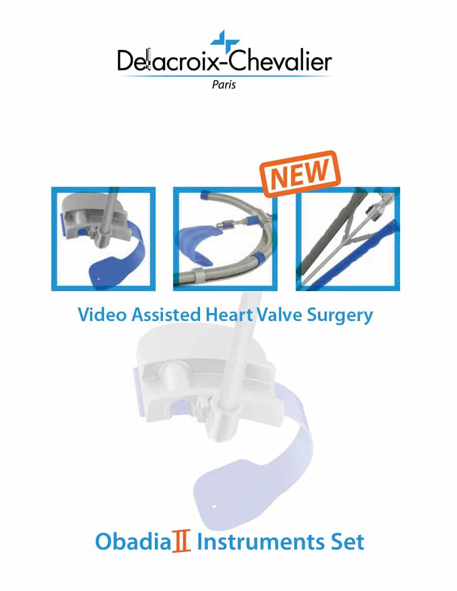 Delacroix-Chevalier Video Assisted Heart Valve Surgery Catalog Showcasing the Obadia II Instrument Set
