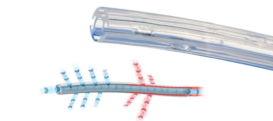Coaxial Drain and fluid and air graphic