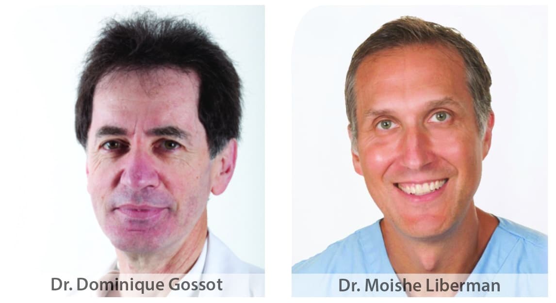 Gossot and Liberman labeled Dr. Dominique Gossot and Dr. Moishe Liberman